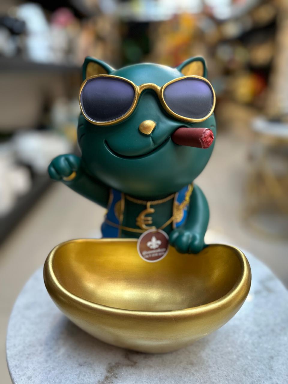 Gato Fumador Verde CASONA DECO