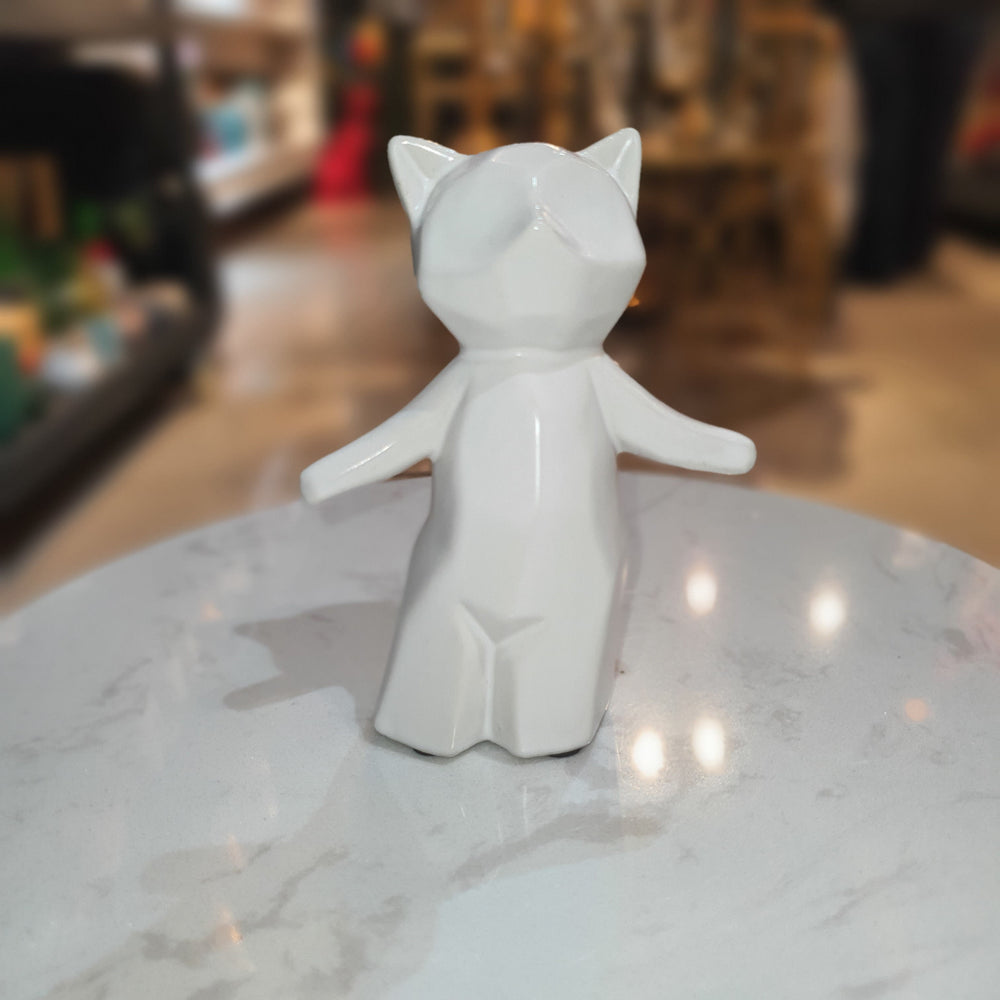 Gato Geo blanco S CASONA DECO