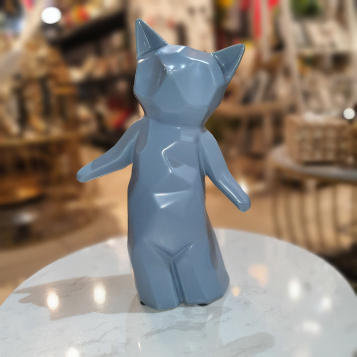 Gato Geo gris L CASONA DECO