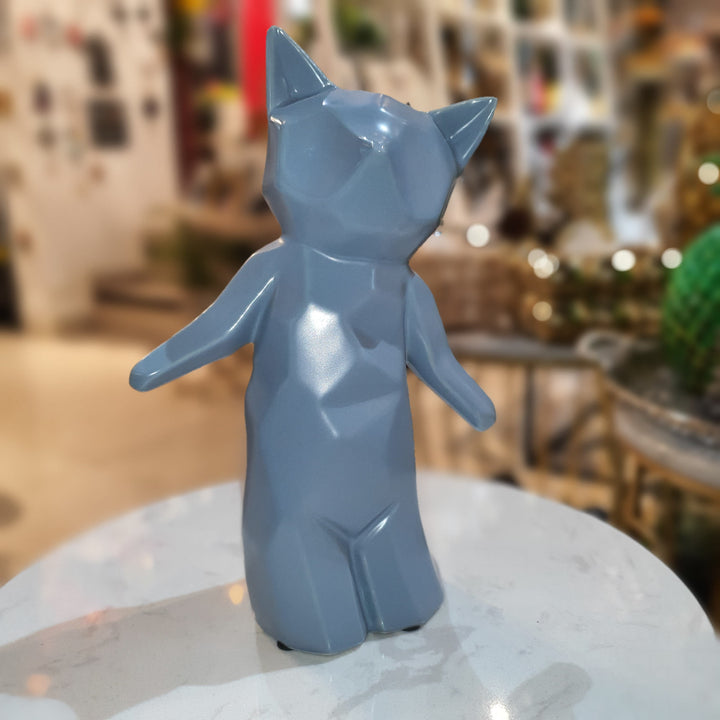 Gato Geo gris L CASONA DECO