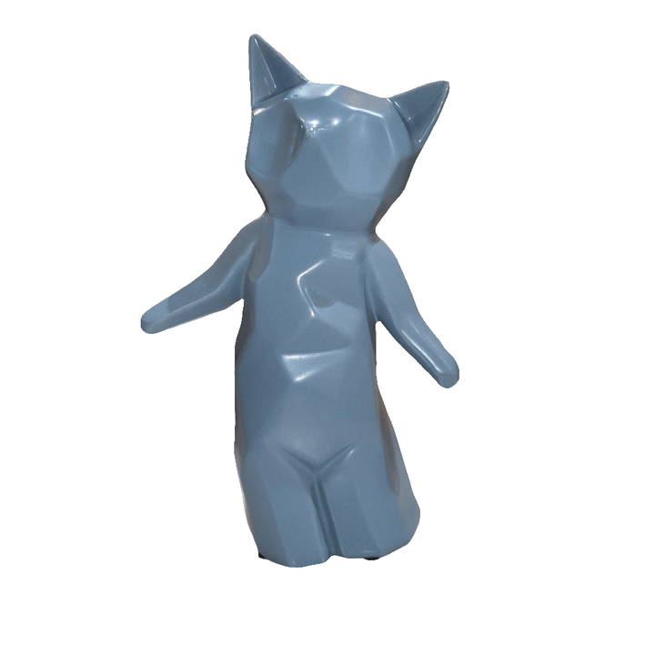 Gato Geo gris L CASONA DECO