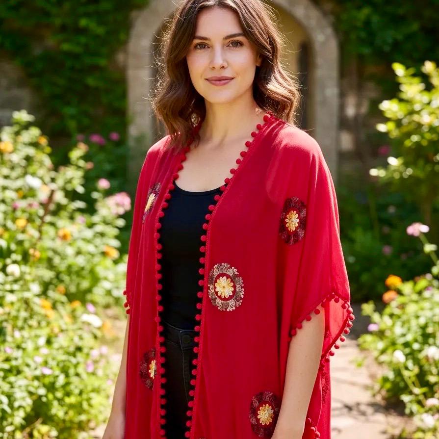 Kimono Serena rojo CASONA DECO Kimono