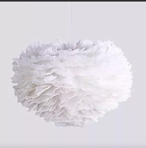 Lampara Plumas Colgante 35cm CASONA DECO LAMPARAS