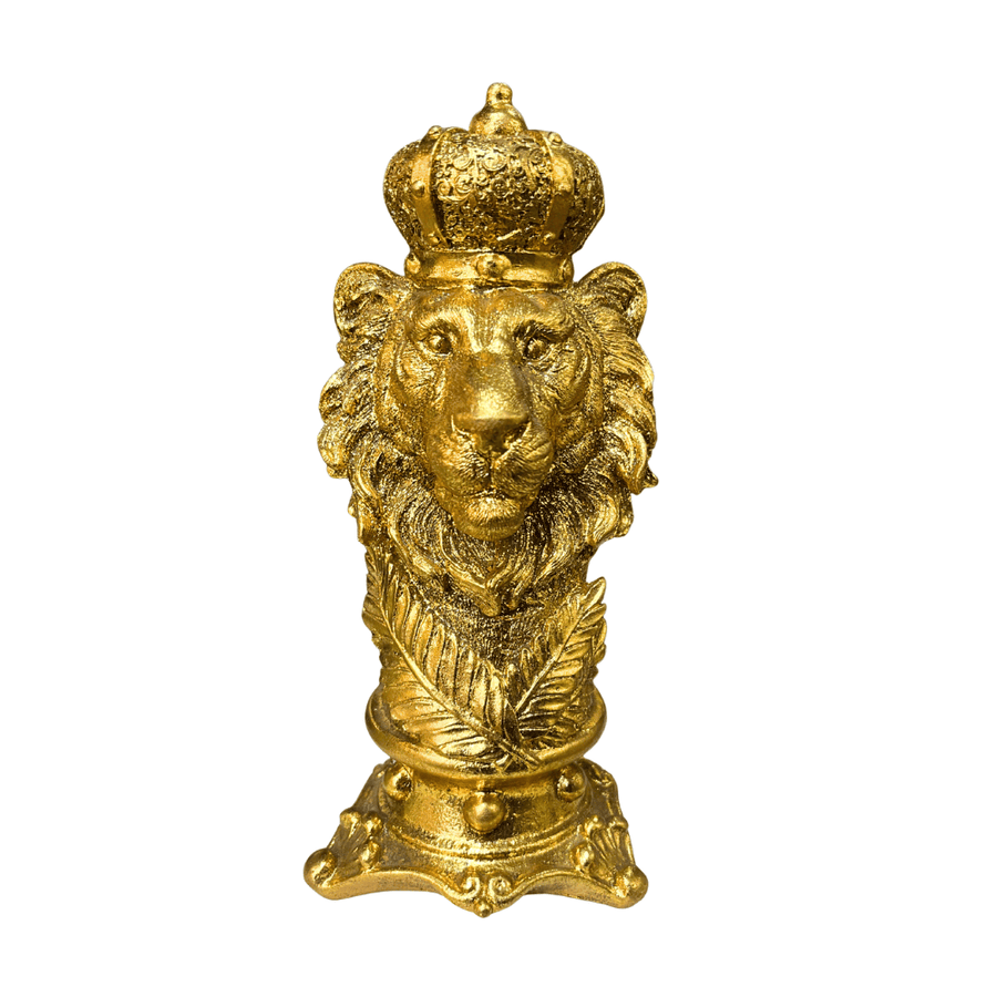 Leon Dorado con Corona CASONA DECO