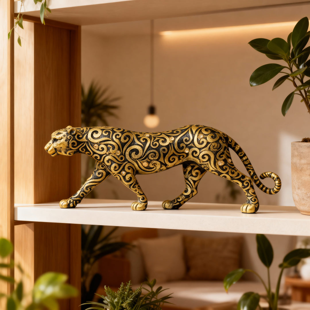 Leopardo Dorado con Negro CASONA DECO