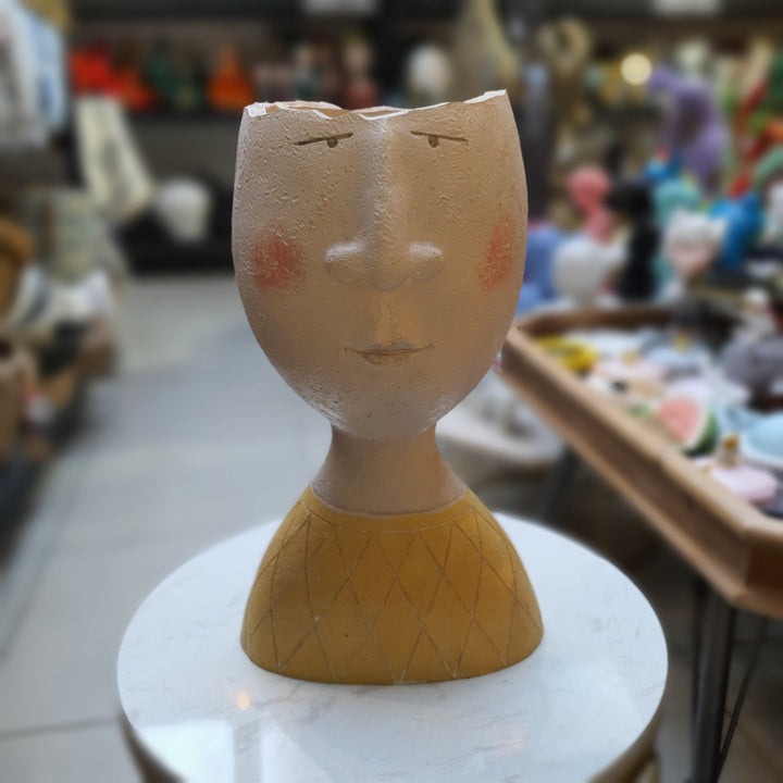 Maceta Cara Amarilla CASONA DECO