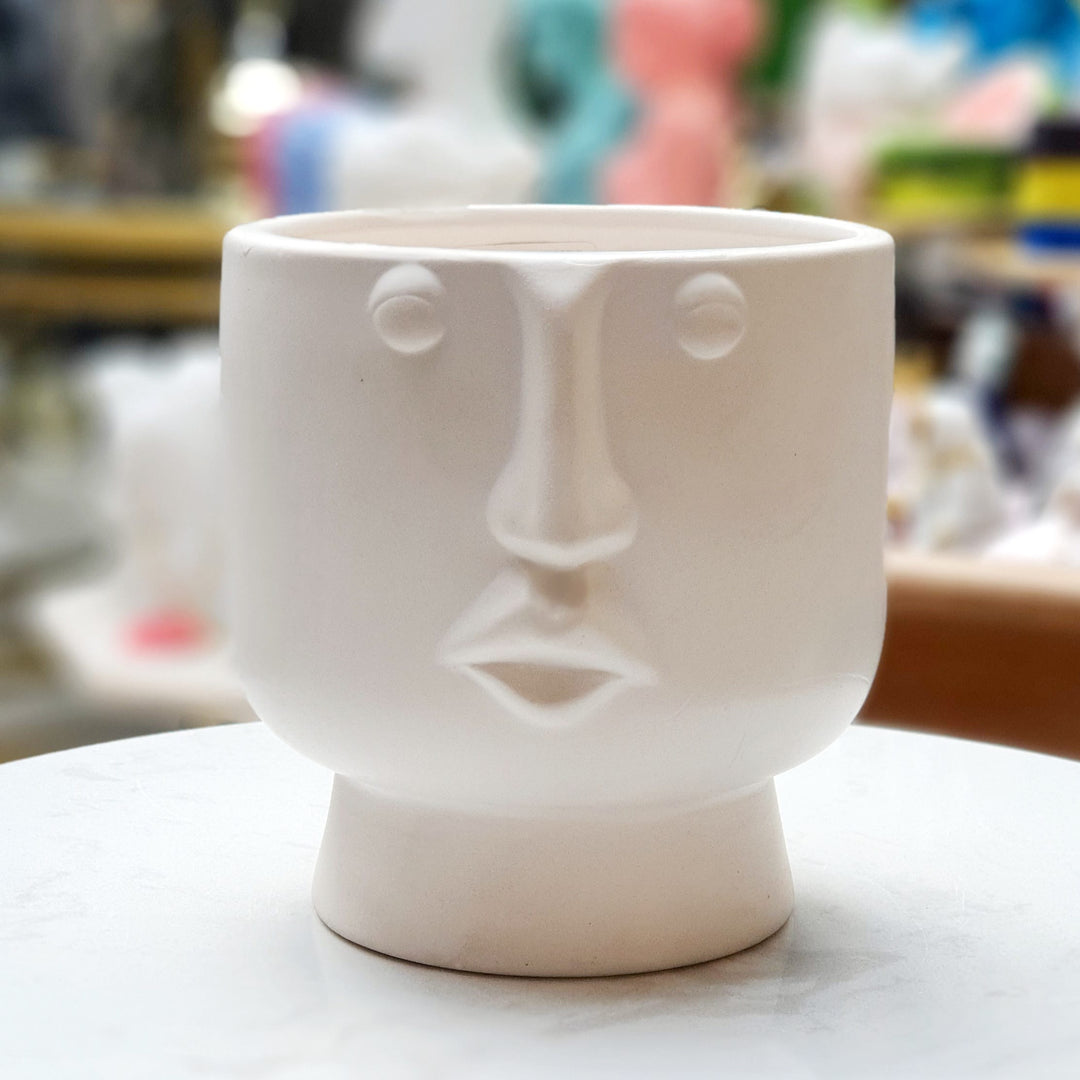 Mini Maceta Cara Blanca 7879-2018 CASONA DECO