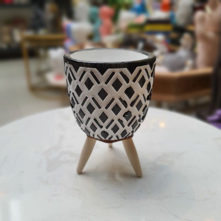 Mini Maceta Negro 1 CASONA DECO