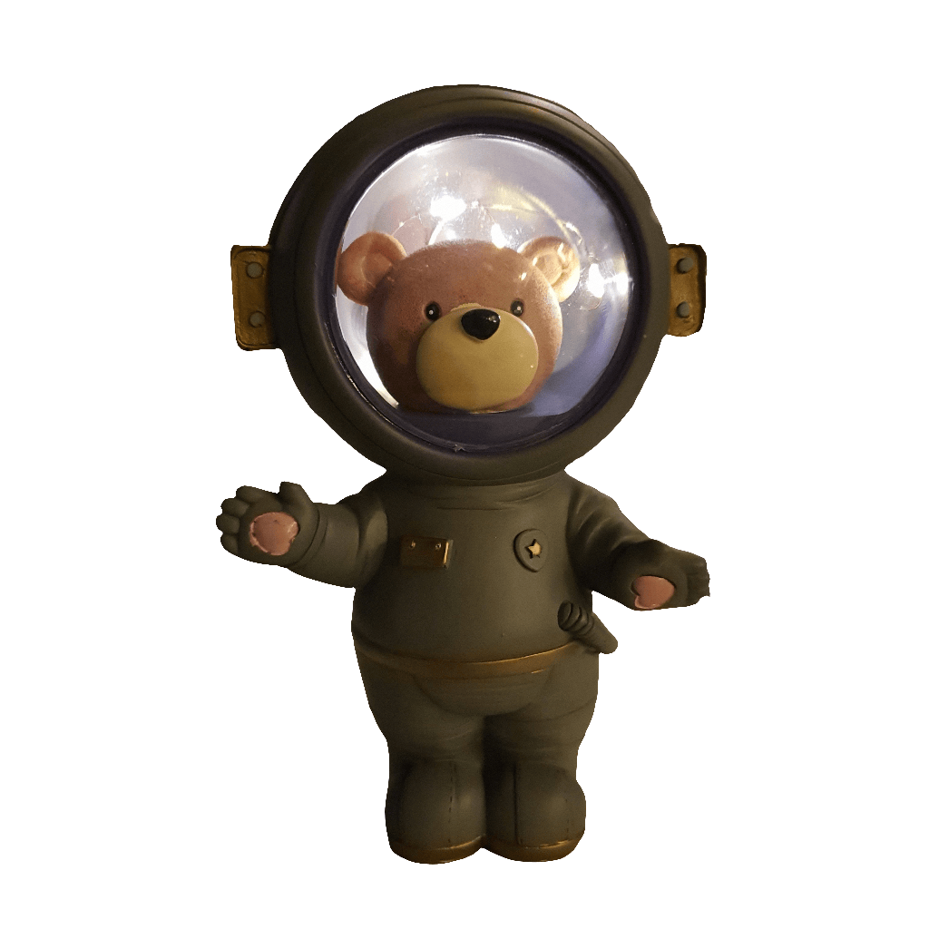 Oso Astronauta con Luz gris CASONA DECO