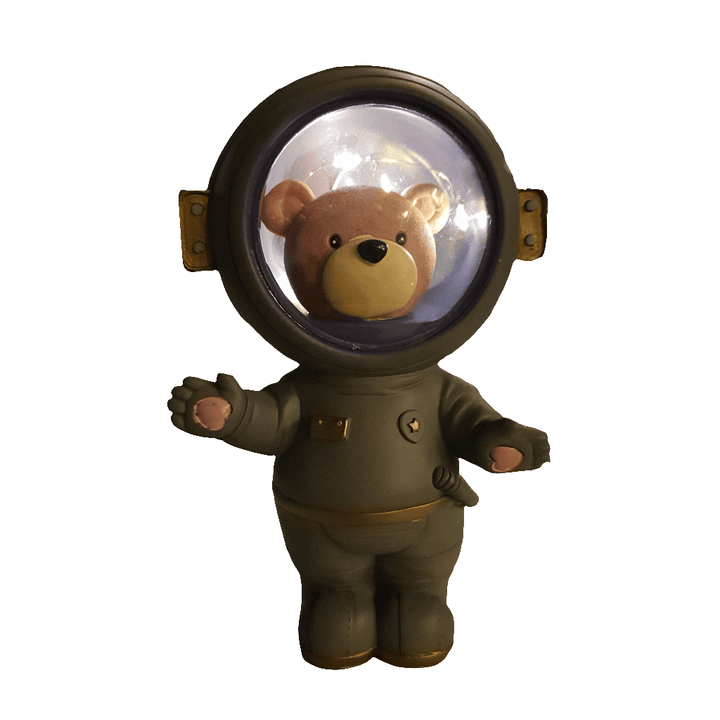 Oso Astronauta con Luz gris CASONA DECO