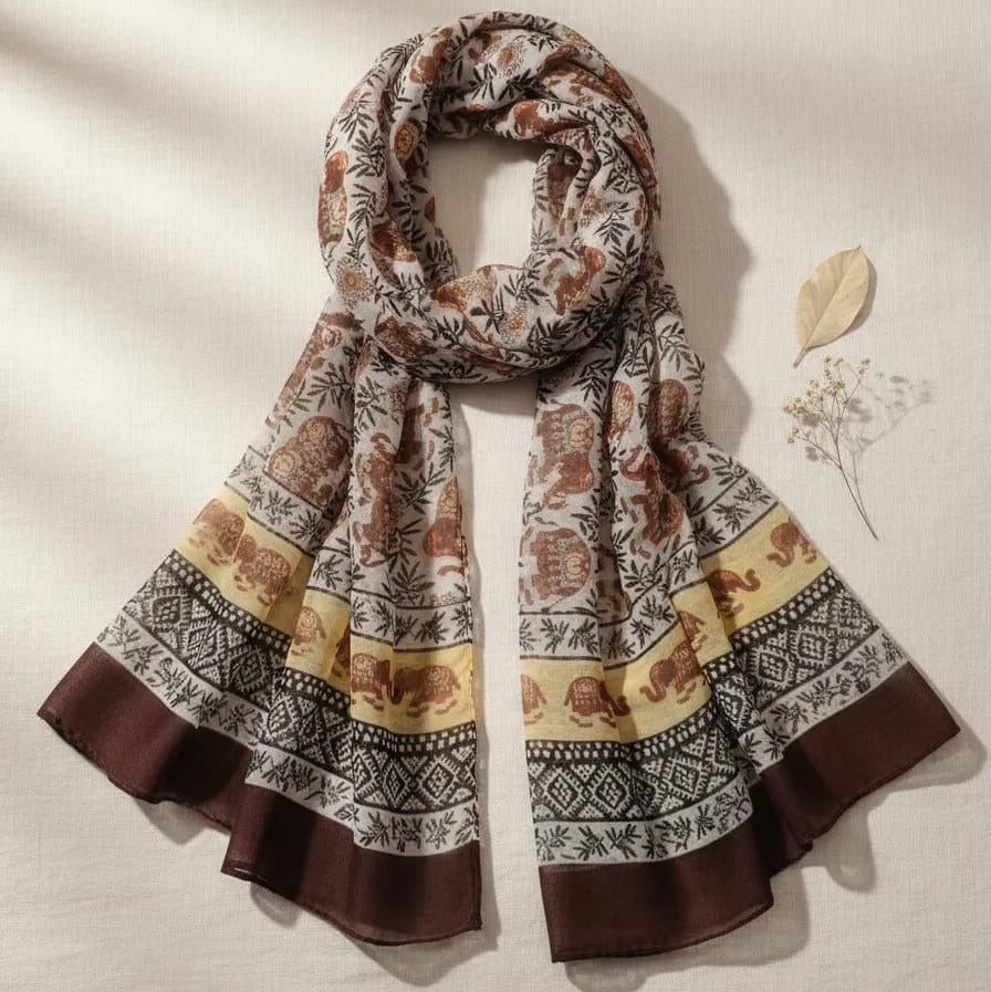 Pañuelo Ganesha burdeo CASONA DECO Pañuelo