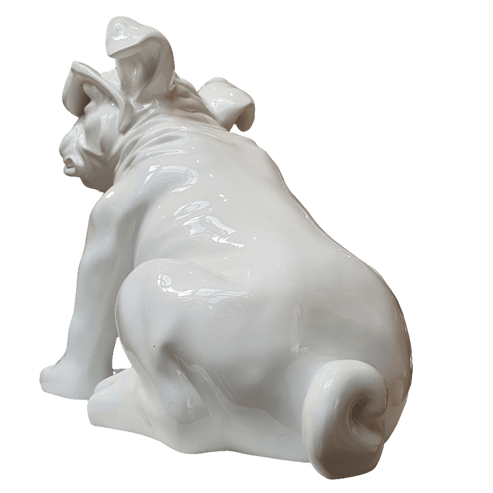 Perro Bulldog Blanco con Lentes CASONA DECO