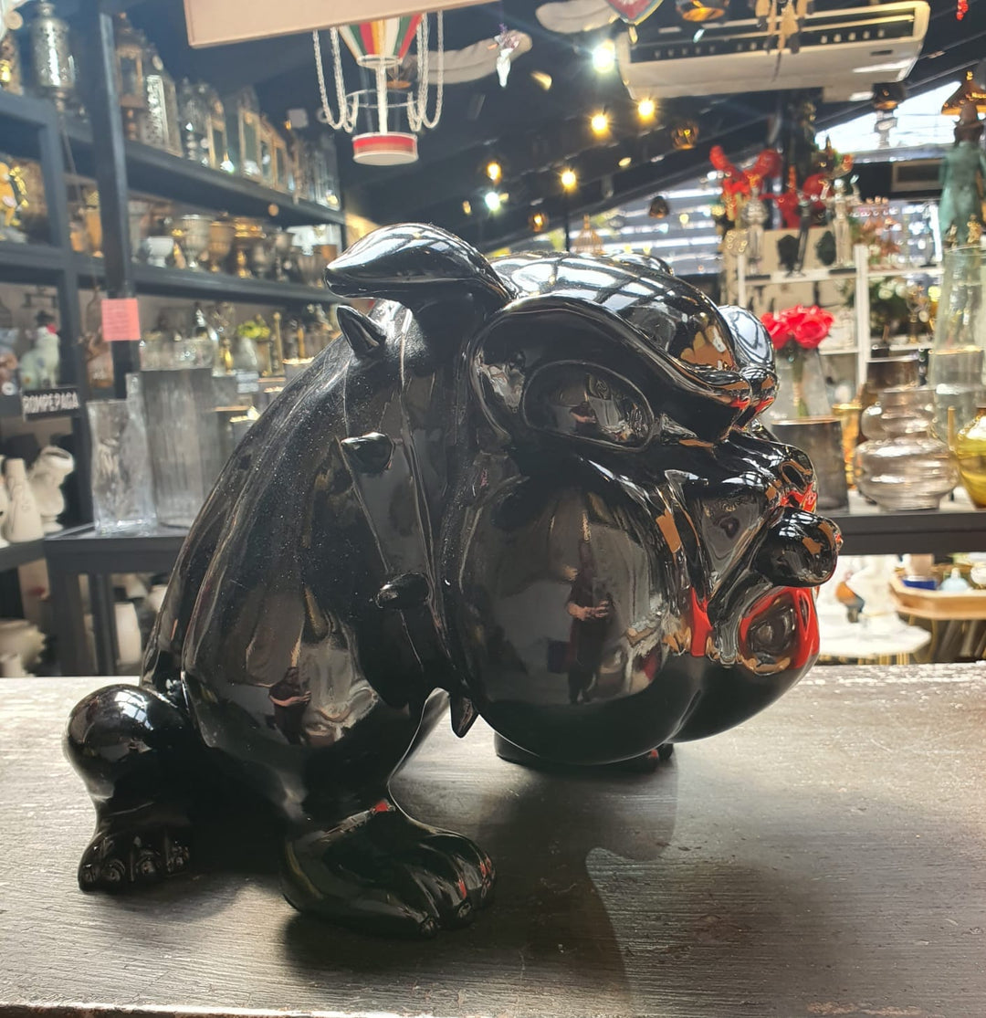 Perro Bulldog Maxi Negro CASONA DECO