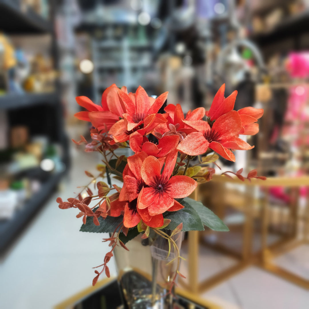 Flor Naranja Artificial 33cm CASONA DECO plantas