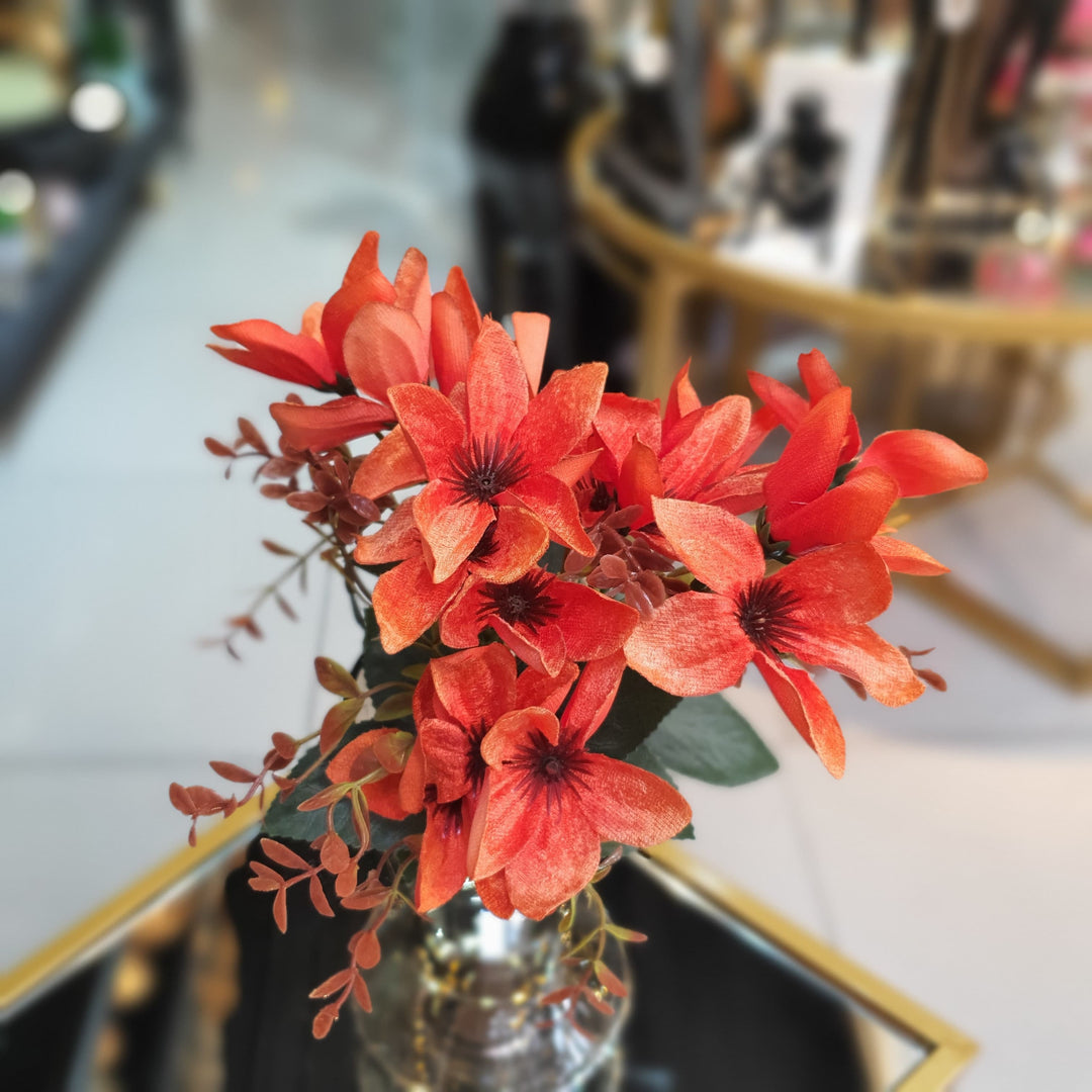 Flor Naranja Artificial 33cm CASONA DECO plantas