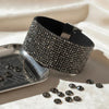 Pulsera brillos negro grafito