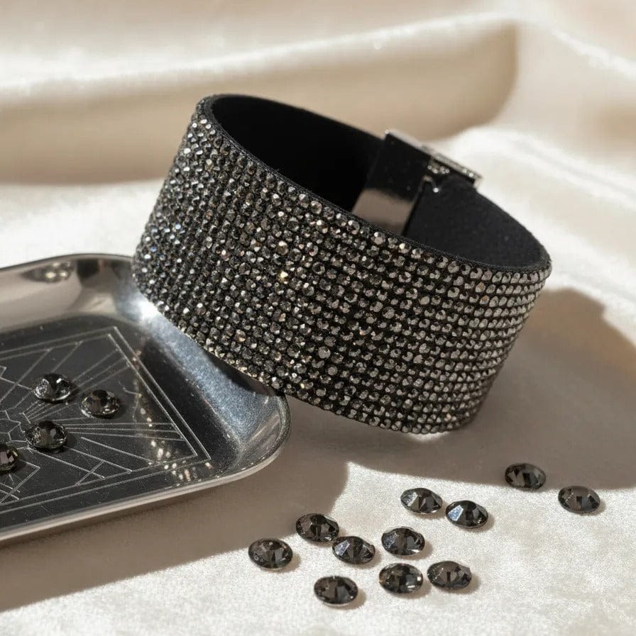Pulsera brillos negro grafito CASONA DECO Pulsera