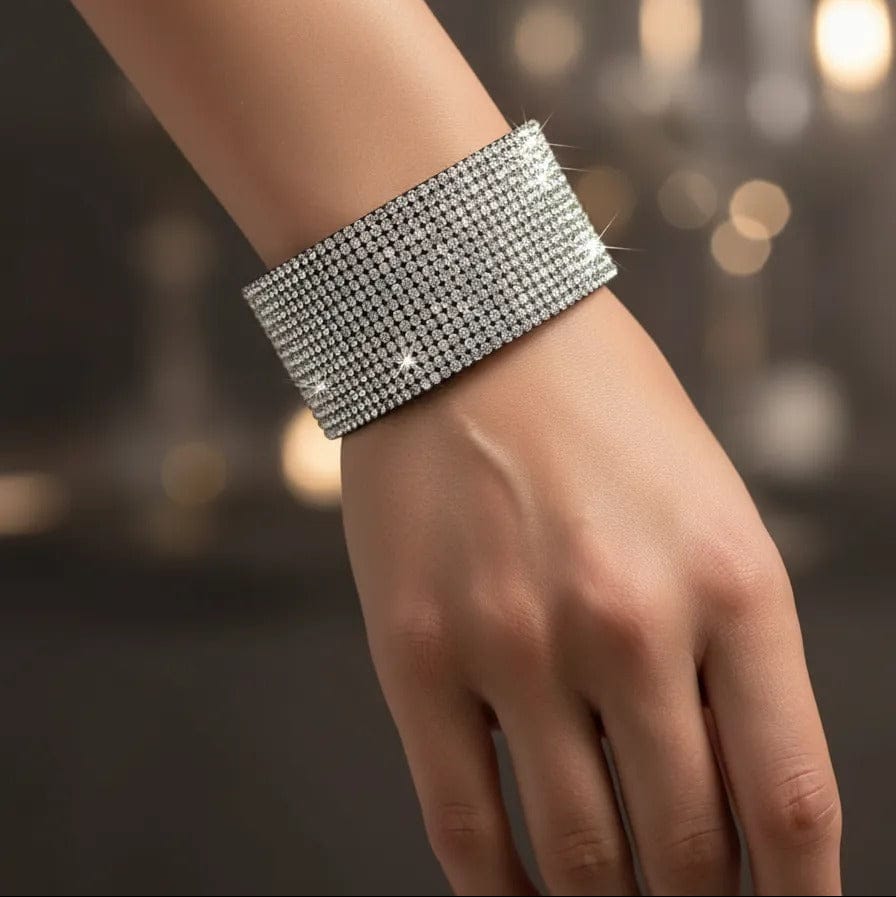 Pulsera brillos plateada CASONA DECO Pulsera
