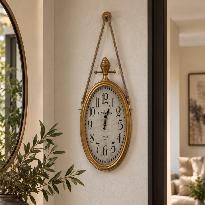 Reloj ovalado dorado CASONA DECO RELOJ