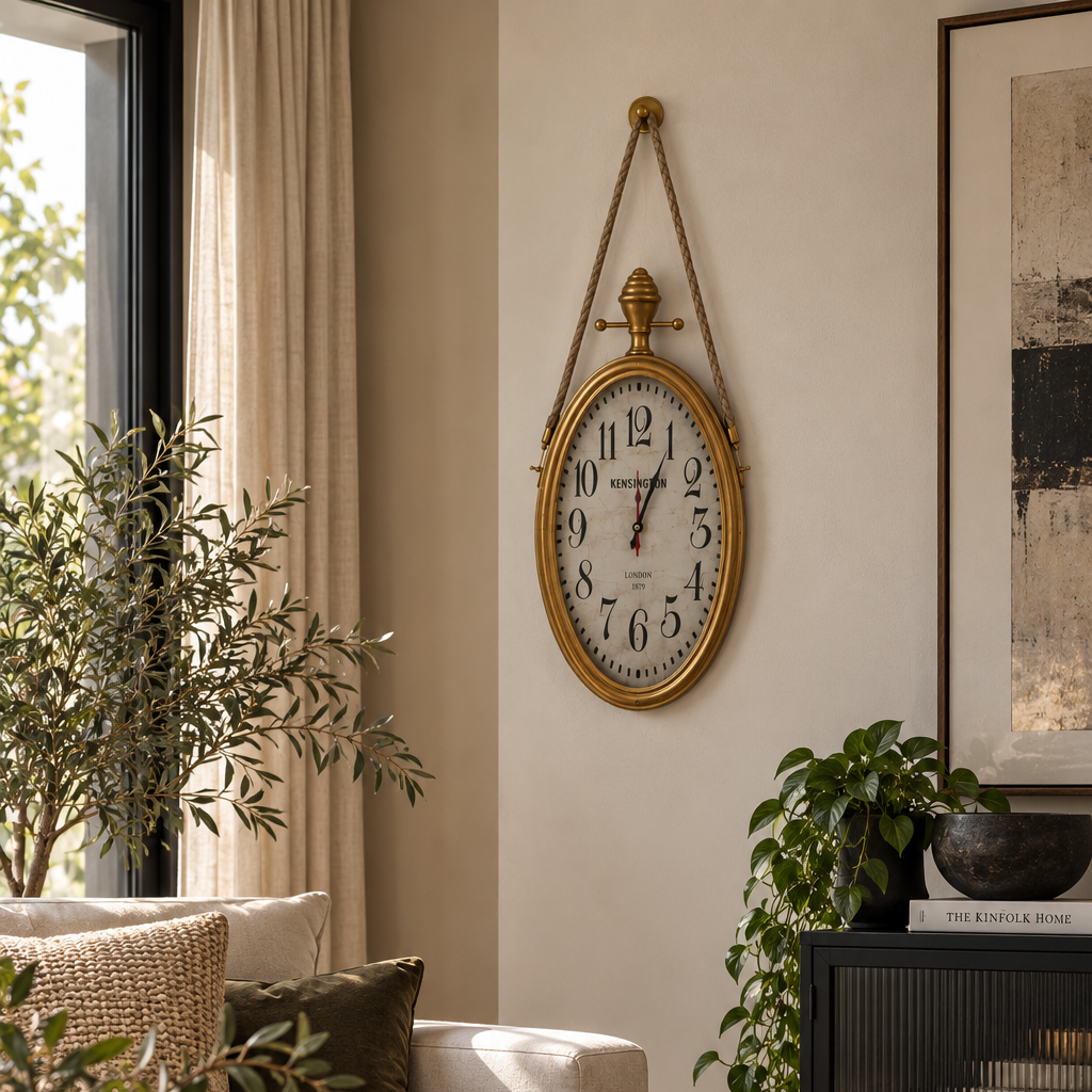 Reloj ovalado dorado CASONA DECO RELOJ