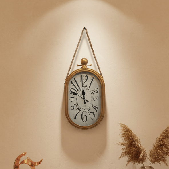 Reloj Ovalado Vintage dorado CASONA DECO RELOJ