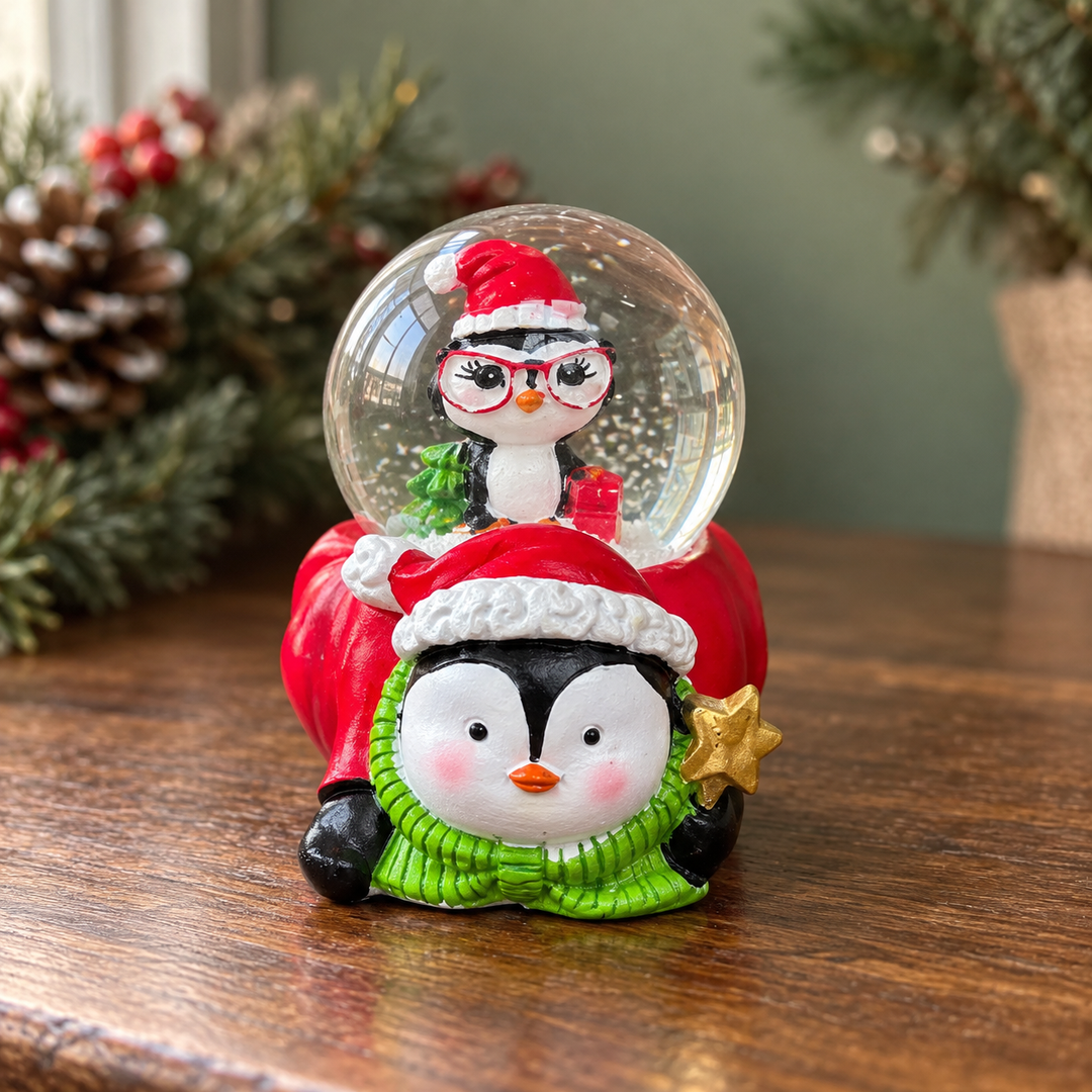 Globo navideño Pingüino de 7 cm – Casona Deco