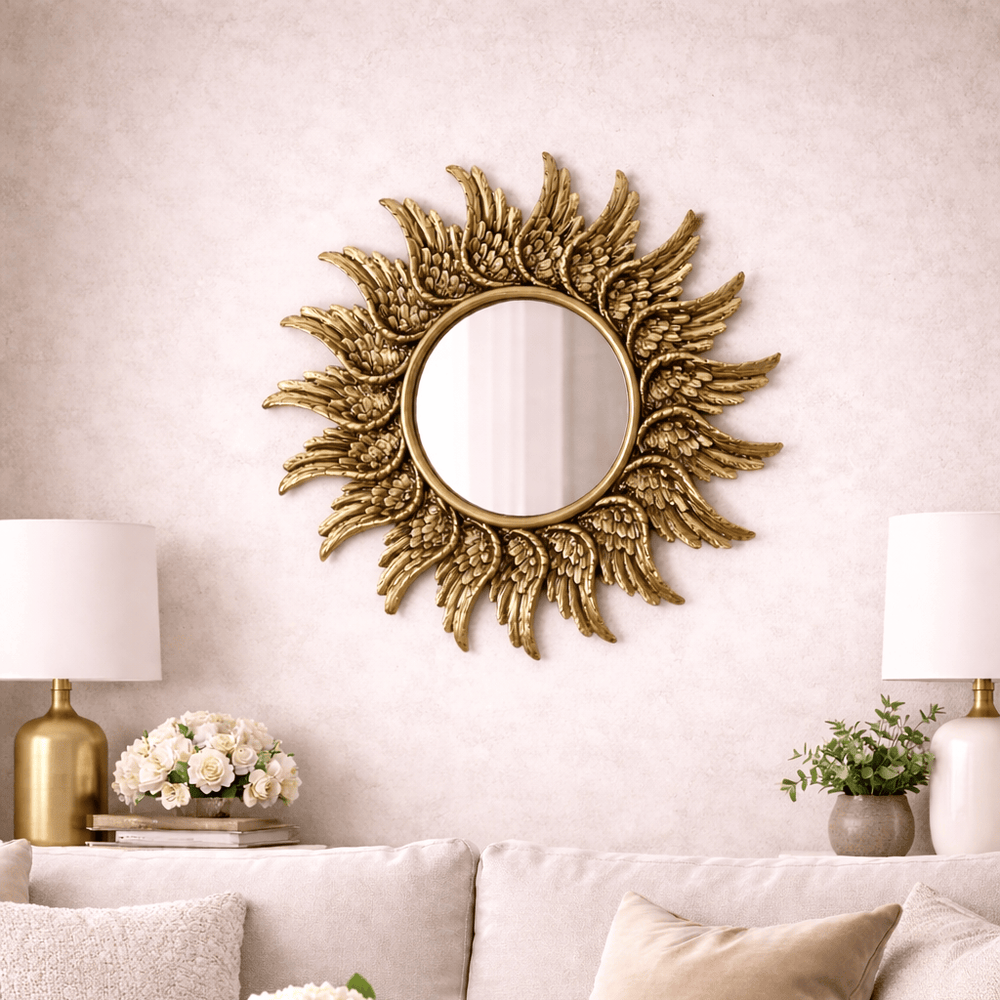 Espejo Alas Dorado CASONA DECO espejos