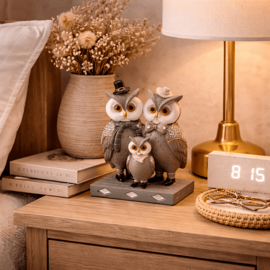 Familia de Buhos CASONA DECO animales