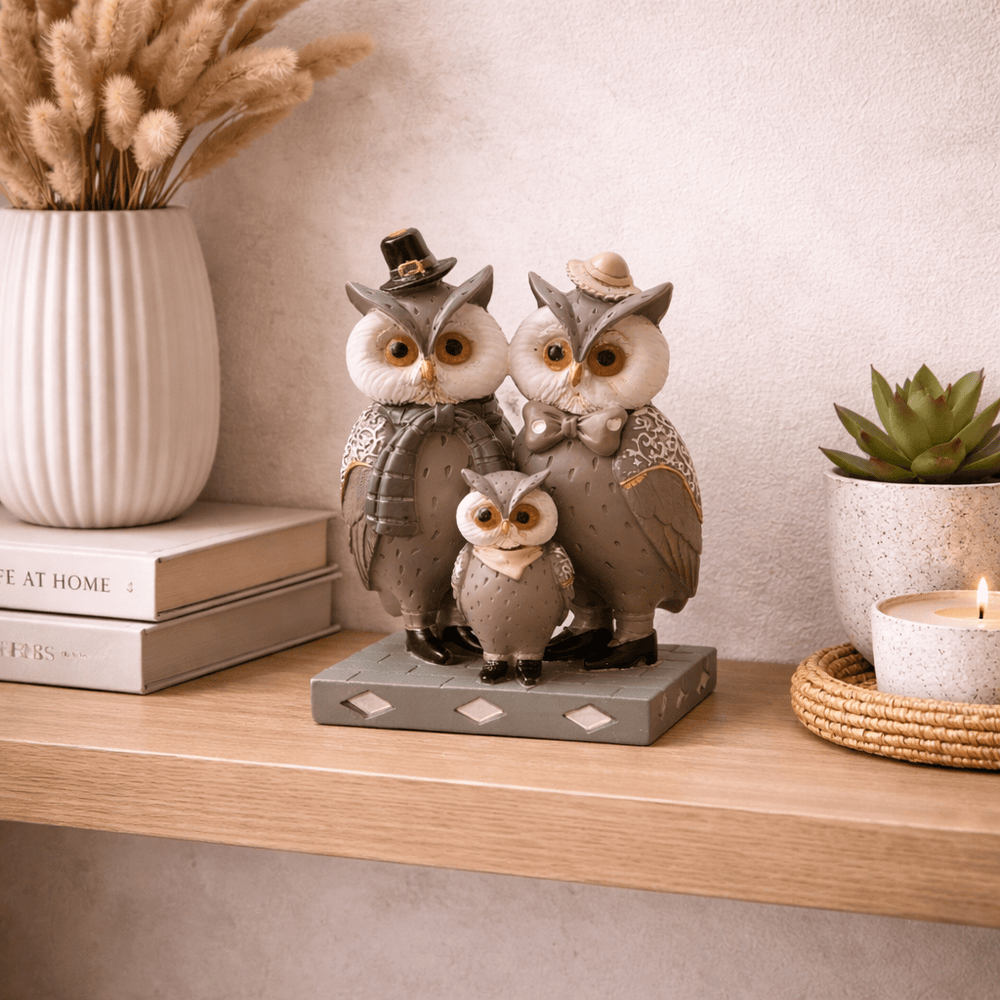Familia de Buhos CASONA DECO animales