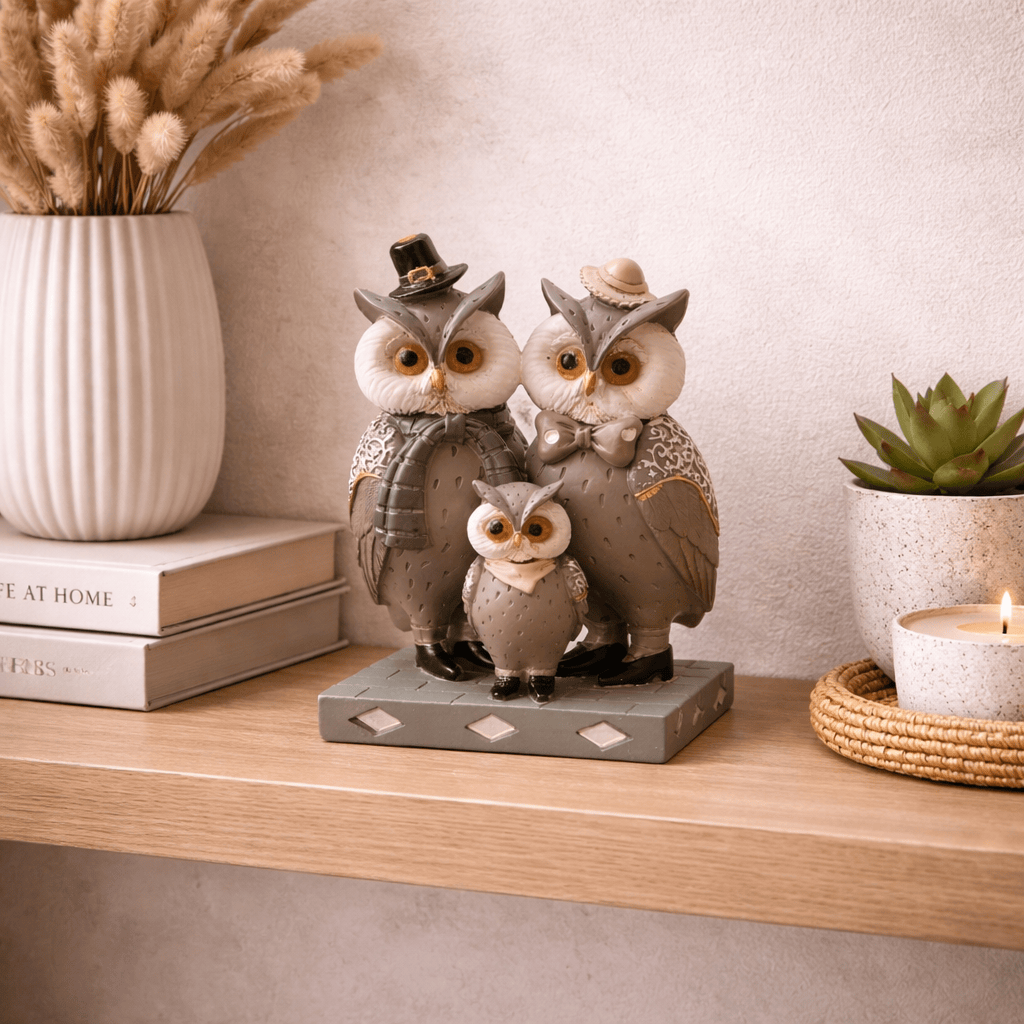 Familia de Buhos CASONA DECO animales