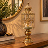 Farol Decorativo Clásico Dorado Envejecido