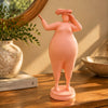 Figura Mujer Rosada con Sombrero