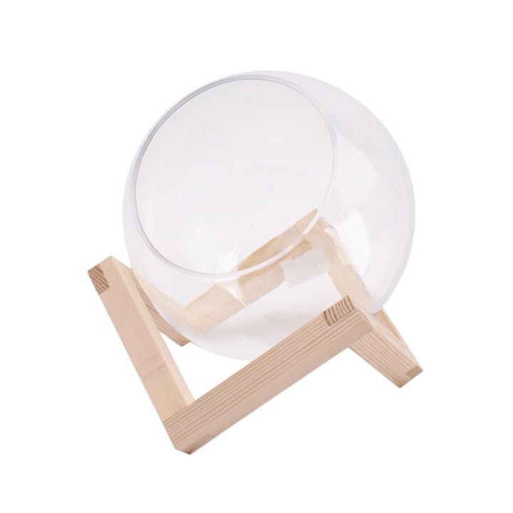 Florero Redondo Base Madera Maxi 0809-22 CASONA DECO
