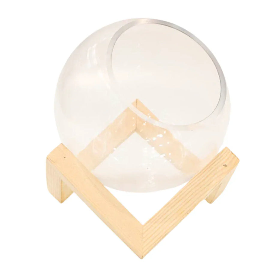 Florero terrario Base Madera Mini 0809-23 CASONA DECO