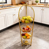 Frutera Pedestal Dorada