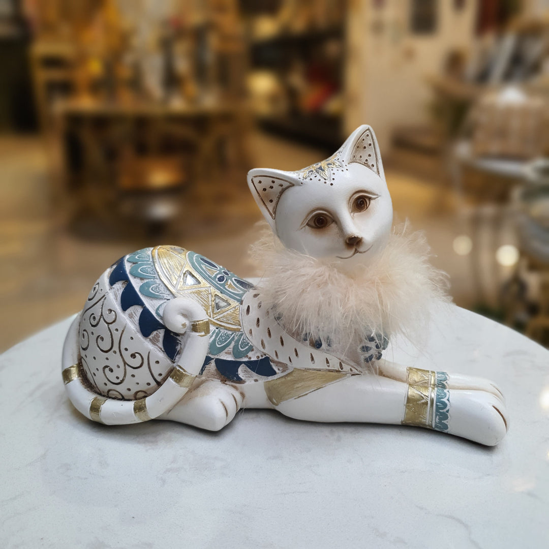 Gato azul con blanco diseños CASONA DECO