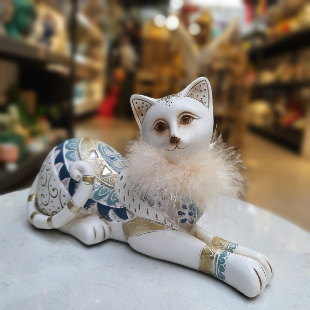 Gato azul con blanco diseños CASONA DECO