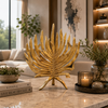 Escultura Hoja Monstera Dorada