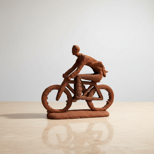 Hombre En Bicicleta Oxidada