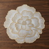 Individual flor relieve dorado