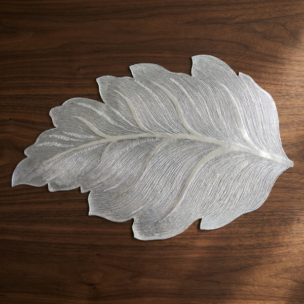 Individual hoja texturizado plateado