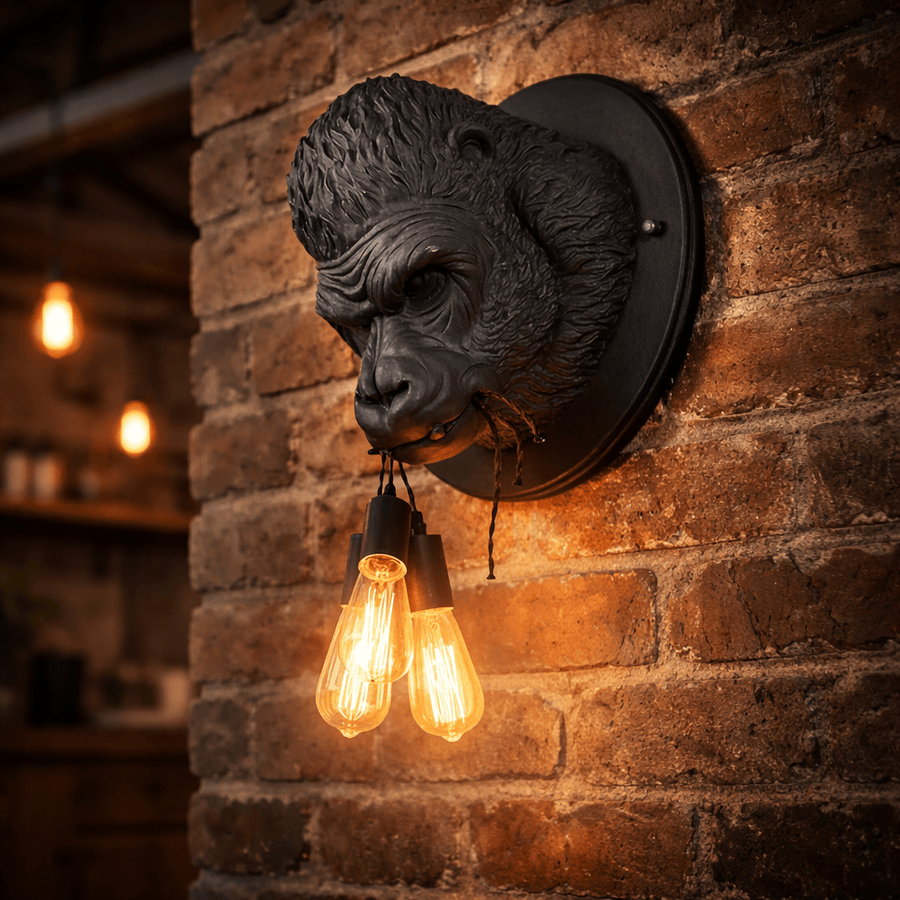 Lampara Gorila Negro CASONA DECO LAMPARAS