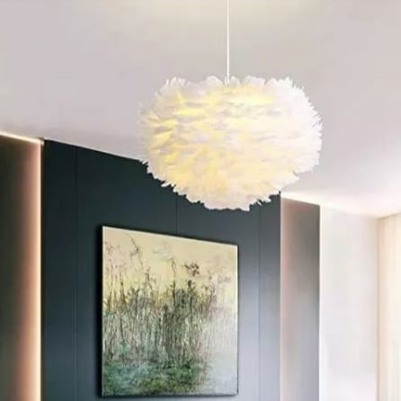 Lampara Plumas Colgante 60cm CASONA DECO LAMPARAS