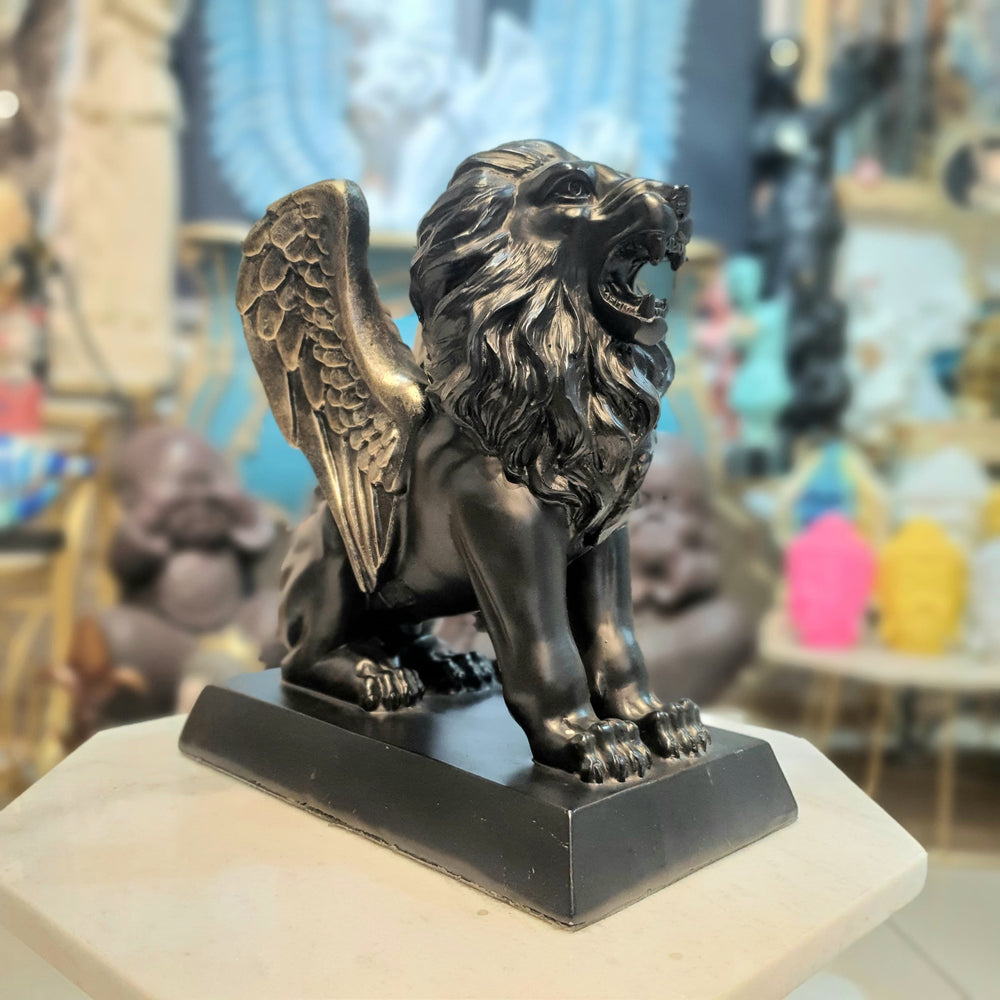 Leon con Alas Negro CASONA DECO animales