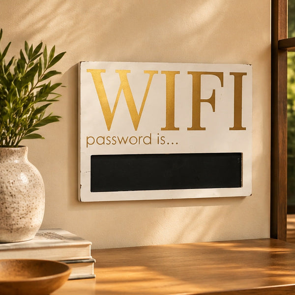 Letrero WiFi con Pizarra para Contraseña