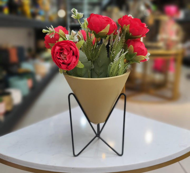 Maceta Cono Mini color mostaza CASONA DECO decoracion