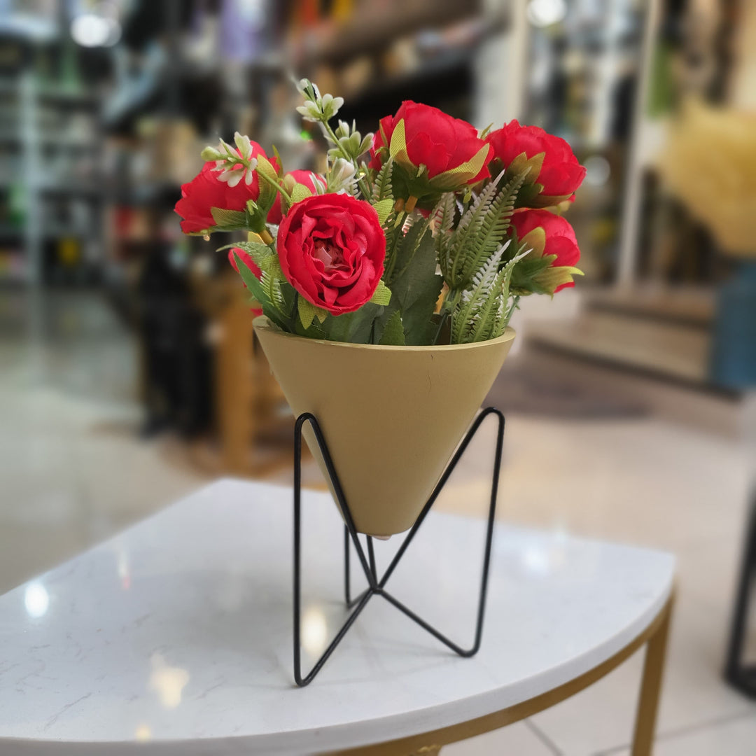 Maceta Cono Mini color mostaza CASONA DECO decoracion