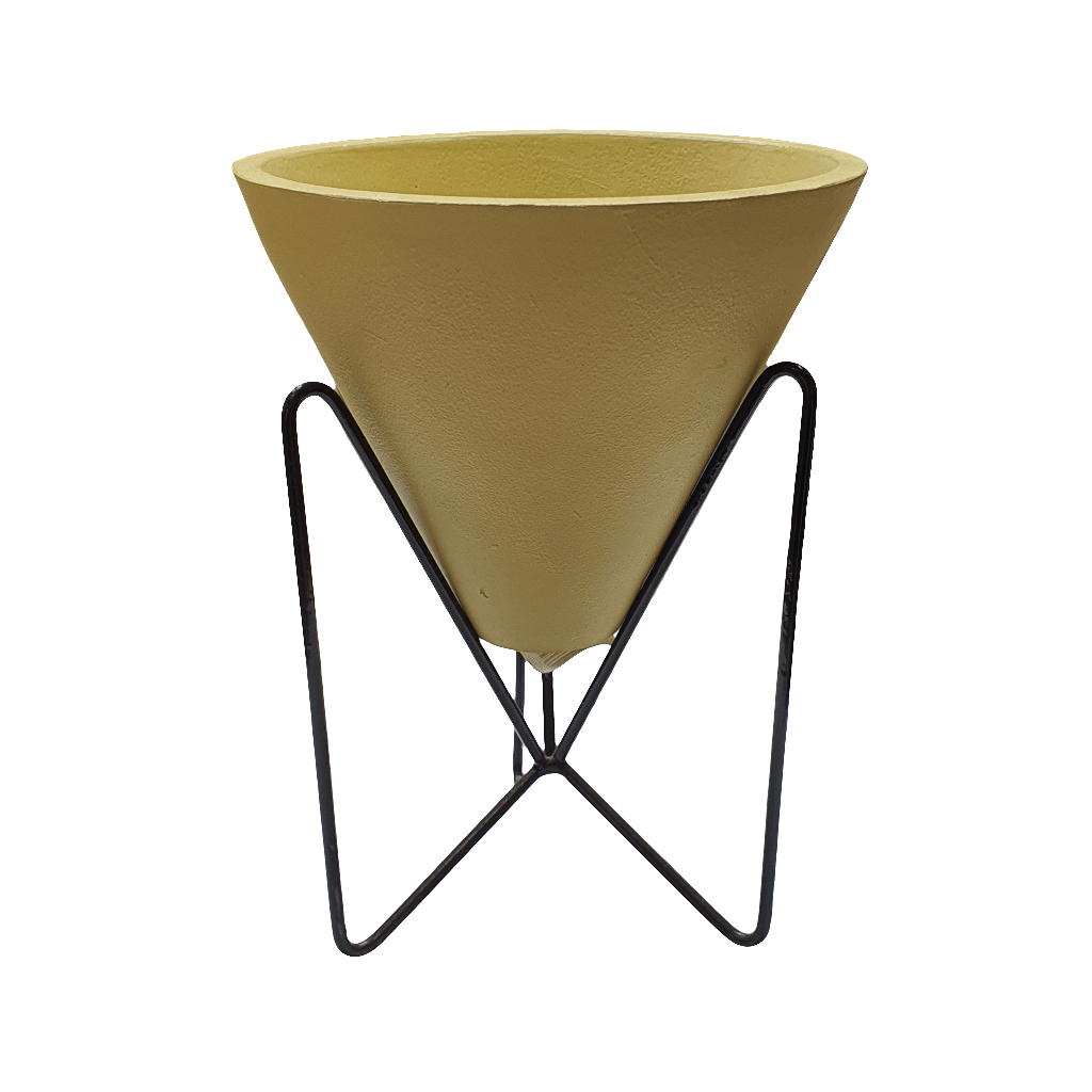 Maceta Cono Mini color mostaza CASONA DECO decoracion
