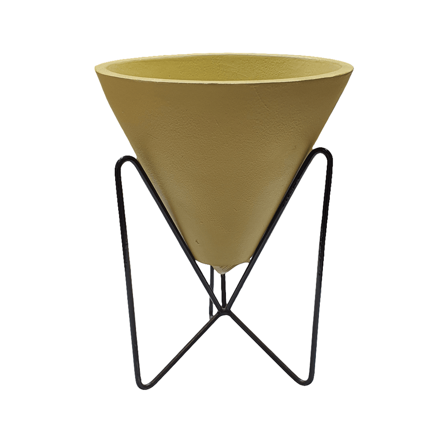 Maceta Cono Mini color mostaza CASONA DECO decoracion