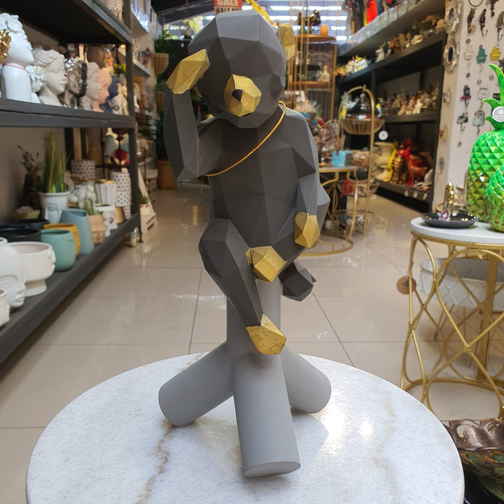 Mono decorativo geometrico gris CASONA DECO animales